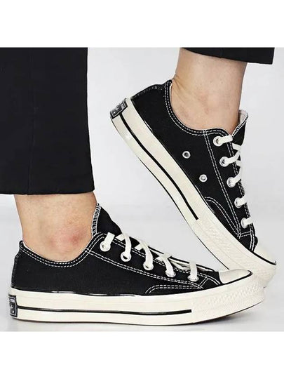 Chuck Taylor 70 All Star Canvas Low Top Sneakers Black - CONVERSE - BALAAN 2