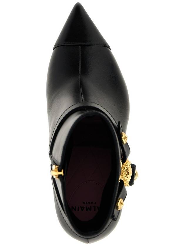 Balmain 'Eva' Black Leather Ankle Boots - BALMAIN - BALAAN 4