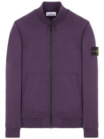 Wappen Patch Cotton Fleece Zip-up Jacket Navy - STONE ISLAND - BALAAN 2