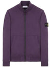 Wappen Patch Cotton Fleece Zip-up Jacket Navy - STONE ISLAND - BALAAN 2