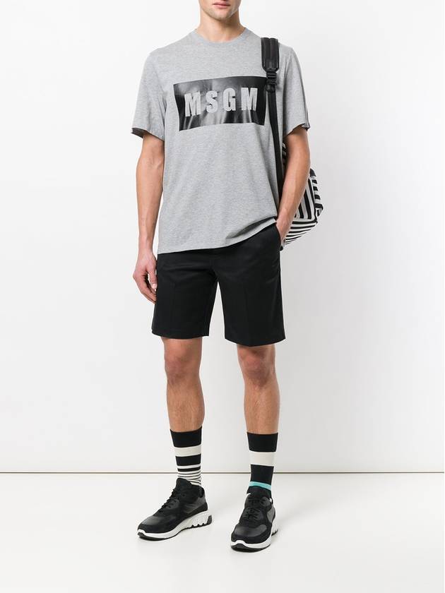 Box logo tshirt gray MM67 - MSGM - BALAAN 3