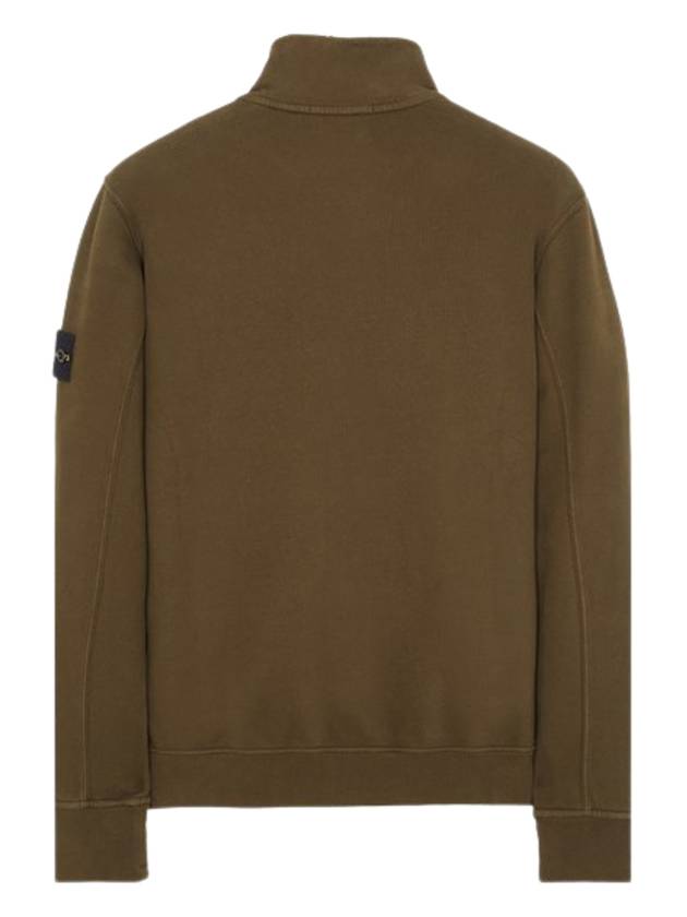 Men's Wappen Patch Cotton Zip Up JacketKhaki - STONE ISLAND - BALAAN 3