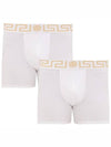 2Pack Set Medusa Greek Logo Waist Band White Middle Briefs - VERSACE - BALAAN 1