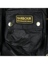 Men's International Union Jack Wax Jacket Black - BARBOUR - 9