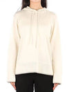 Women's Relaxed Cashmere Cotton Hoodie Beige - THEORY - BALAAN 2