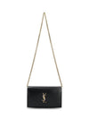 Classic Chain Long Wallet Black - SAINT LAURENT - BALAAN 1