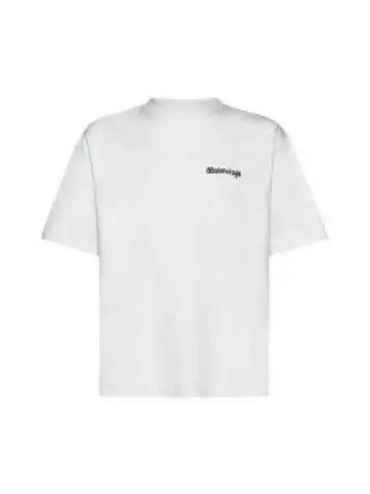 Logo Crew Neck Short Sleeve T-Shirt White - BALENCIAGA - BALAAN 2