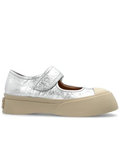 Pablo Leather Mary Jane Loafers Silver - MARNI - BALAAN 2