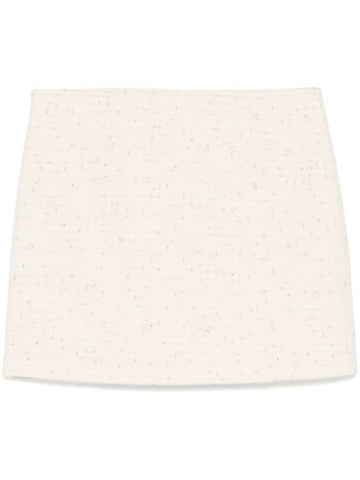 MC2 Saint Barth White Katrine Wool Miniskirt - MC 2 SAINT BARTH - BALAAN 1