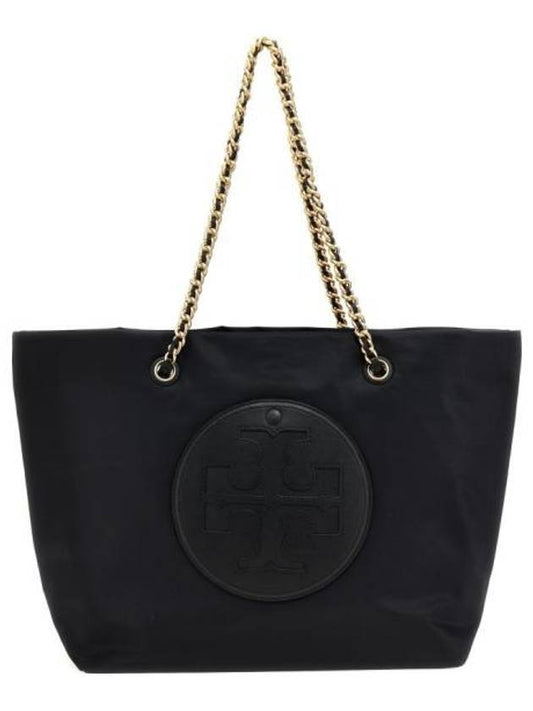 Ella Chain Tote Bag Black - TORY BURCH - BALAAN 1