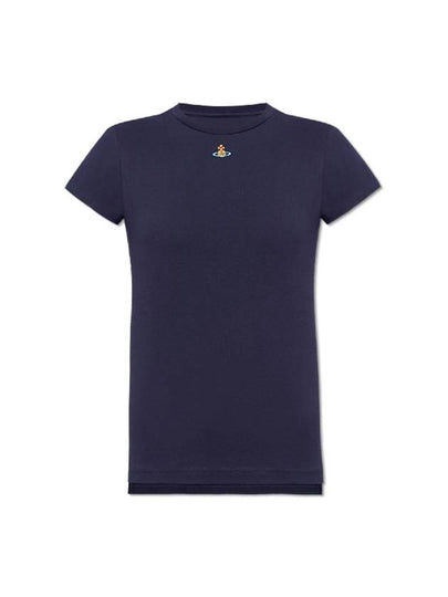 Embroided ORB Peru Short Sleeve T-Shirt Navy - VIVIENNE WESTWOOD - BALAAN 2