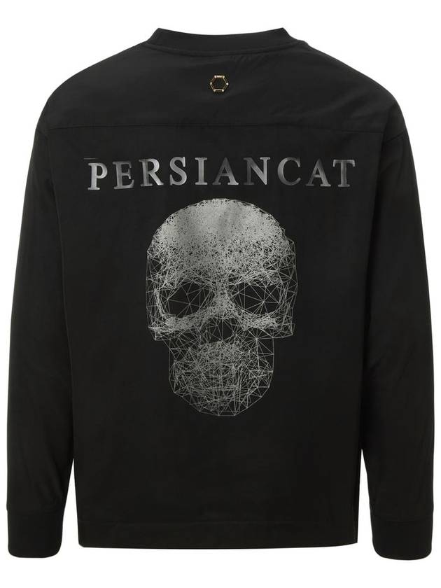 MEN Hexcurl Crew Neck Woven Sweatshirt Black - PERSIANCAT - BALAAN 2