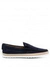 Men's Suede Slip-On Loafers Navy - TOD'S - BALAAN 2