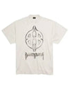 Metal BB Stencil Cotton Short Sleeve T-Shirt White - BALENCIAGA - BALAAN 2