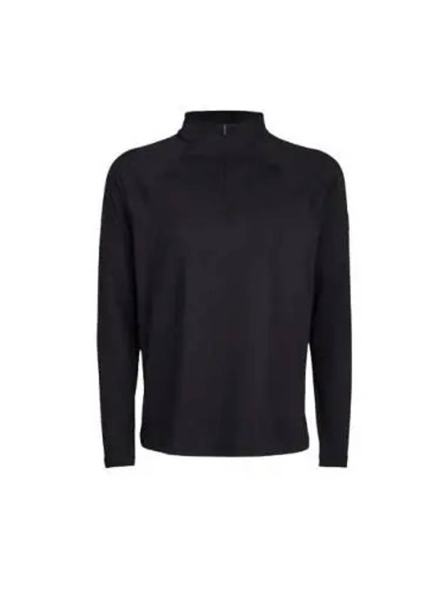 Men's Luxe Quarter Half Zip Layer Long Sleeve T-Shirt Black - G/FORE - BALAAN 2