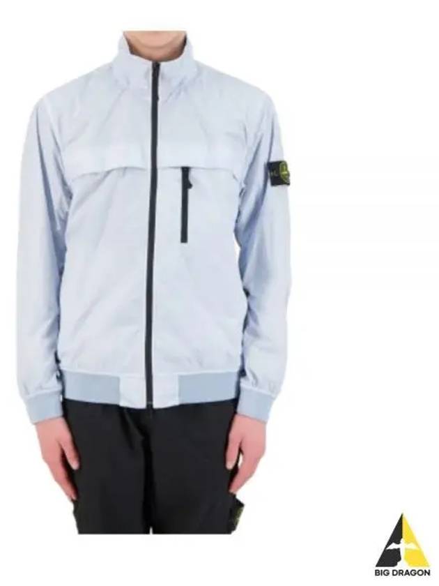 Compass Badge Pleated Windbreaker Blue - STONE ISLAND - BALAAN 2