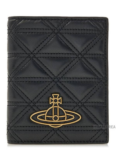 Women's Logo Quilting Passport Wallet Black - VIVIENNE WESTWOOD - BALAAN 2