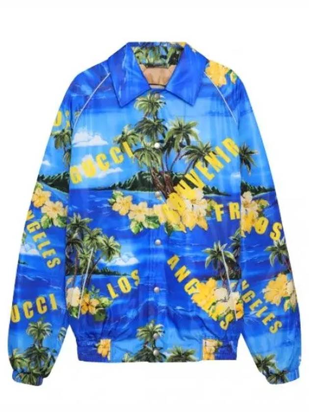 Printed nylon jacket men s padded jumper - GUCCI - BALAAN 1