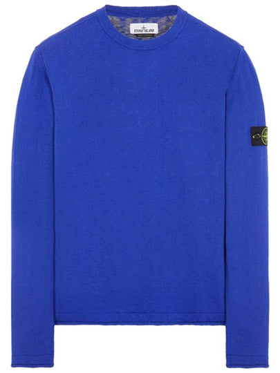 Wappen Patch Crew Neck Knit Top Navy - STONE ISLAND - BALAAN 2