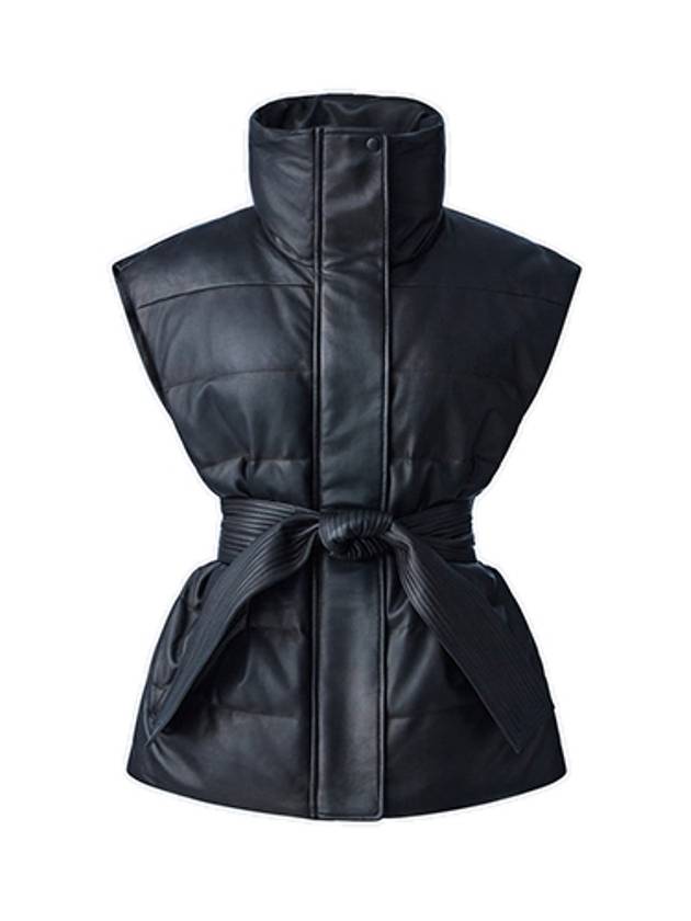 ZERINA Leather Women's Down Vest Padded Vest Black ZERINADLC0001 - MACKAGE - BALAAN 1