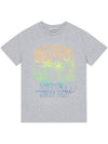 Logo Print Cotton Short Sleeve T-Shirt Grey - GANNI - BALAAN 1