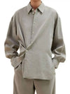 Twisted Long Sleeve Shirt Grey - LEMAIRE - BALAAN 5