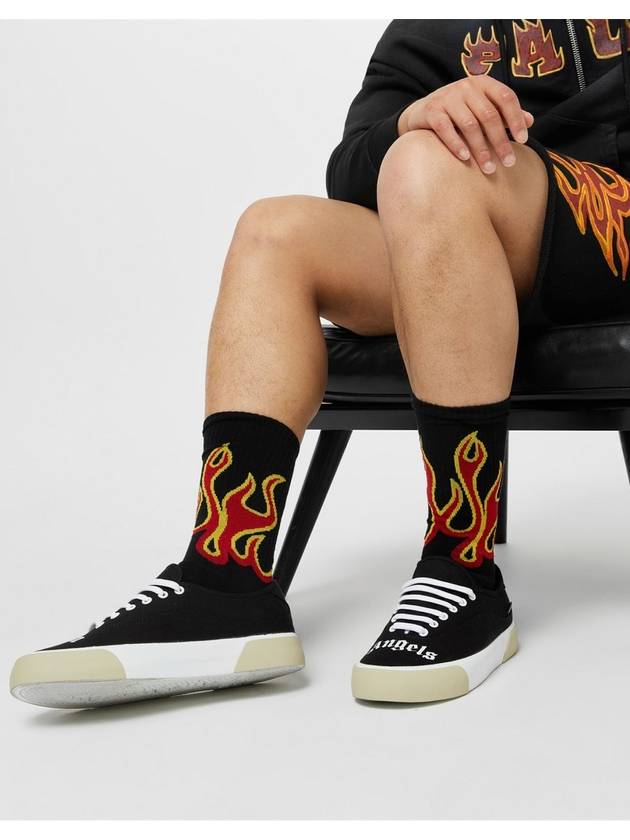 Flames Logo Socks - PALM ANGELS - BALAAN 4