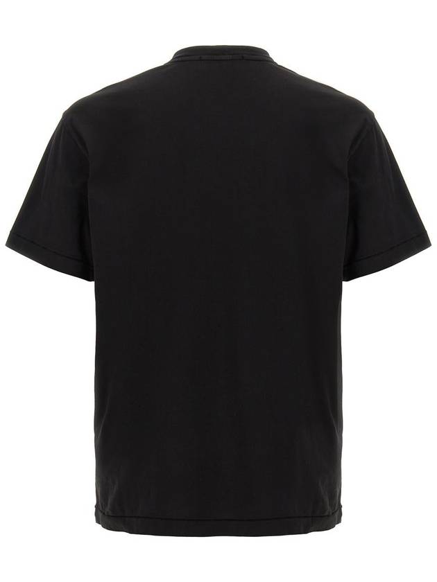 Logo Patch Short Sleeve T-Shirt Black - STONE ISLAND - BALAAN 3