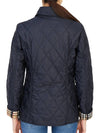 Women's Diamond Quilted Thermoregulated Check Jacket Midnight - BURBERRY - BALAAN 6