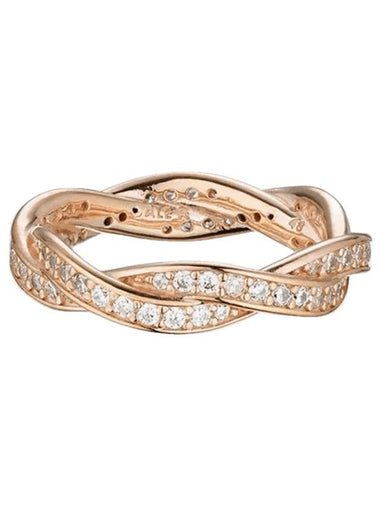 Sparkling Twist Of Fate Ring Rose Gold - PANDORA - BALAAN 1