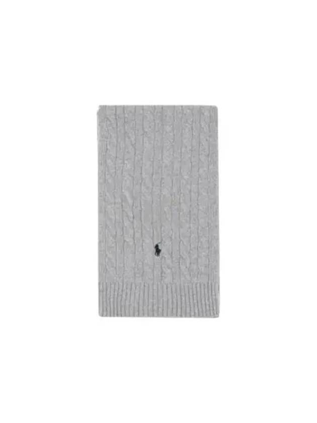 Cable Knit Muffler Grey - POLO RALPH LAUREN - BALAAN 2