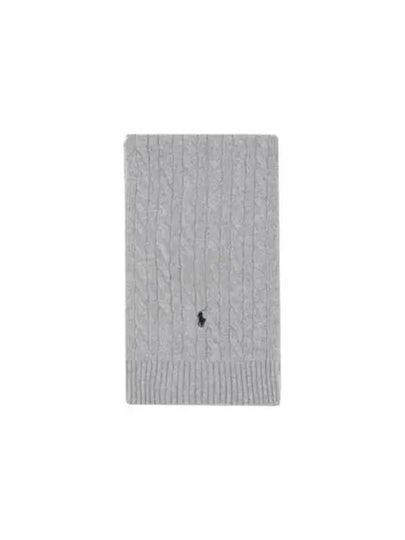 Cable Knit Muffler Grey - POLO RALPH LAUREN - BALAAN 2