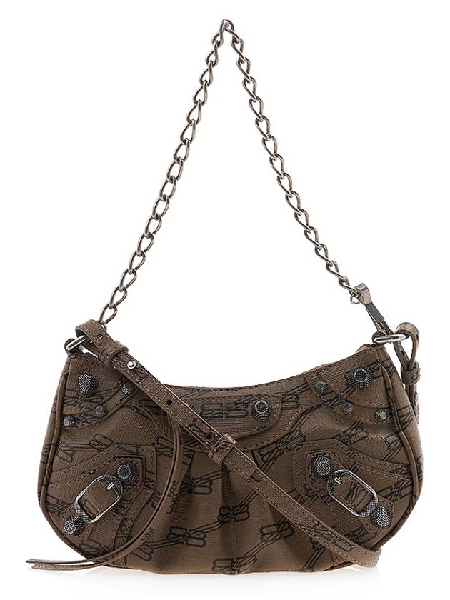 Le Cagole BB Monogram Mini Shoulder Bag Brown - BALENCIAGA - BALAAN 2