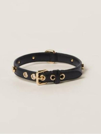 Leather Pet Collar Black - MIU MIU - BALAAN 2