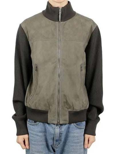 Front Zip Suede Jacket Green - TOM FORD - BALAAN 2