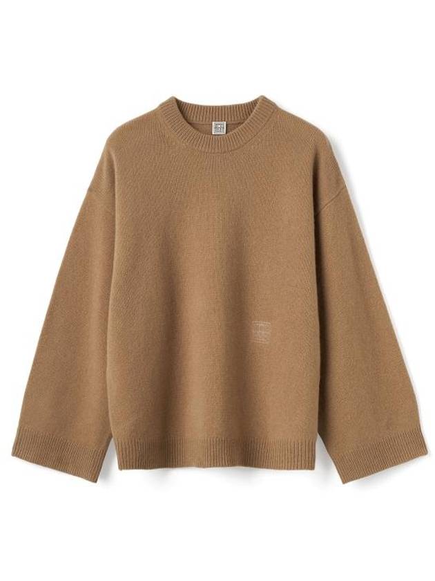 Monogram Knit Top Camel - TOTEME - BALAAN 2