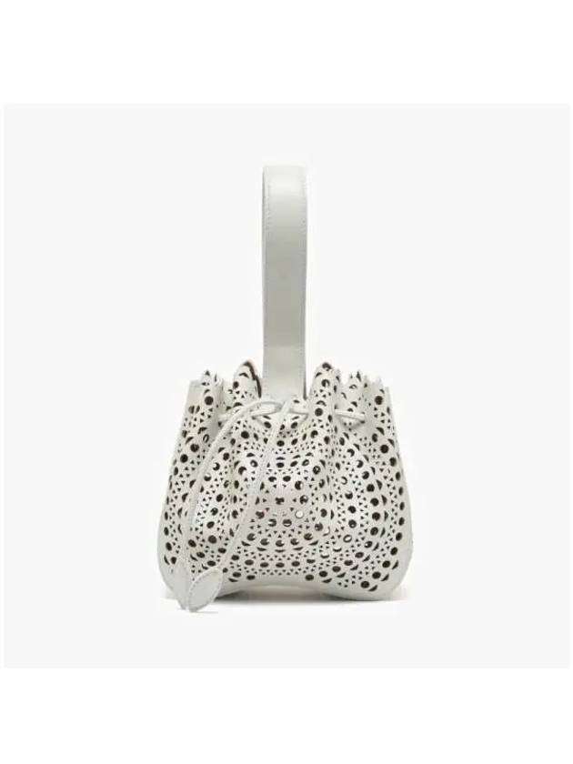 Rose Marie 16 Punching Bucket Bag White - ALAIA - BALAAN 4