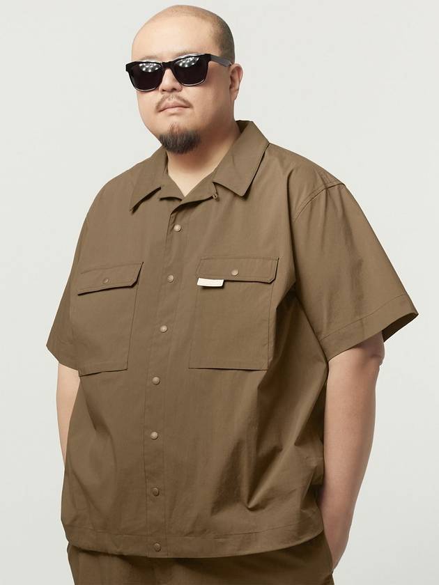 City Worker Shortsleeve Shirts Brown - BOOVOOM - BALAAN 1