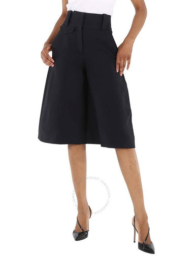 Burberry Ladies Wool Silk Wide-leg Culottes In Black, Brand Size 4 (US Size 2) - BURBERRY - BALAAN 1