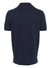 Fox Head Patch Cotton Polo Shirt Blue - MAISON KITSUNE - BALAAN 3