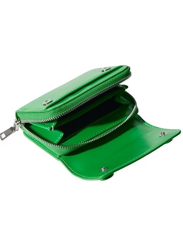 dot pocket coin zipper bill card wallet green - LE MASQUE - BALAAN 5