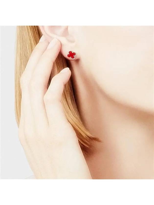 Sweet Alhambra Earrings Gold Red - VANCLEEFARPELS - BALAAN 3