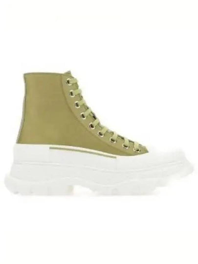 Women's Tread Slick High Top Sneakers Green - ALEXANDER MCQUEEN - BALAAN 2