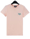 New Denise Logo Short Sleeve T-Shirt Pink - A.P.C. - BALAAN 2