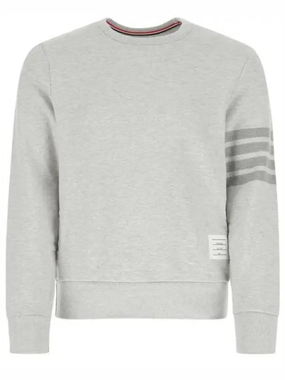 Classic Loopback Terry Tonal 4-Bar Relaxed Fit Crewneck Sweatshirt Pale Grey - THOM BROWNE - BALAAN 2