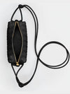 Intrecciato Loop Small Leather Cross Bag Black - BOTTEGA VENETA - BALAAN 4