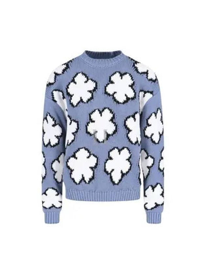 Boke Flower Cotton Sweatshirt Blue - KENZO - BALAAN 2