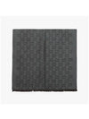 GG Jacquard Pattern Two-Tone Wool Silk Muffle Dark Brown - GUCCI - BALAAN 4