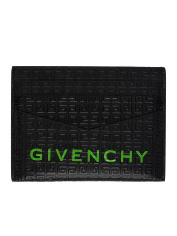 Micro 4G Leather Card Wallet Green Black - GIVENCHY - BALAAN 1