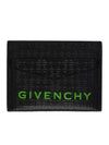 Micro 4G Leather Card Wallet Green Black - GIVENCHY - BALAAN 1